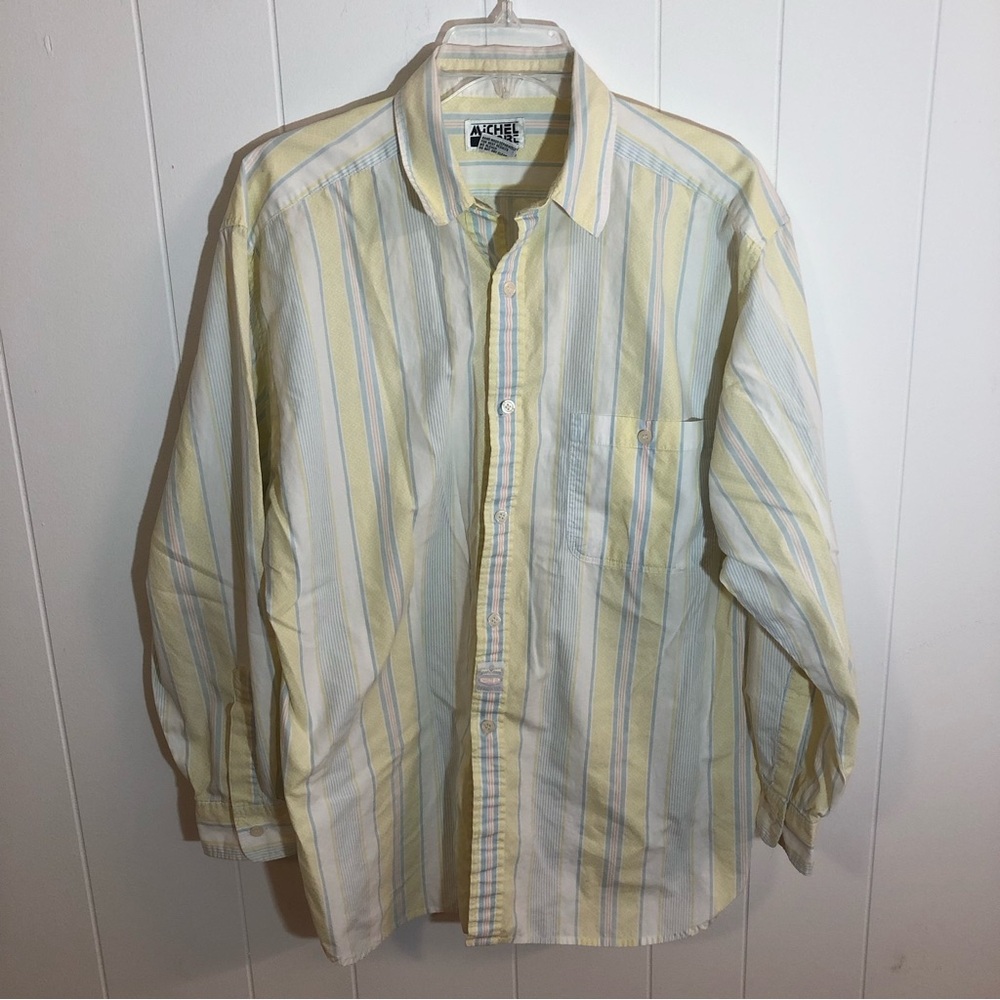 Michel Sport Vintage 100% Cotton Button Up Shirt Medium